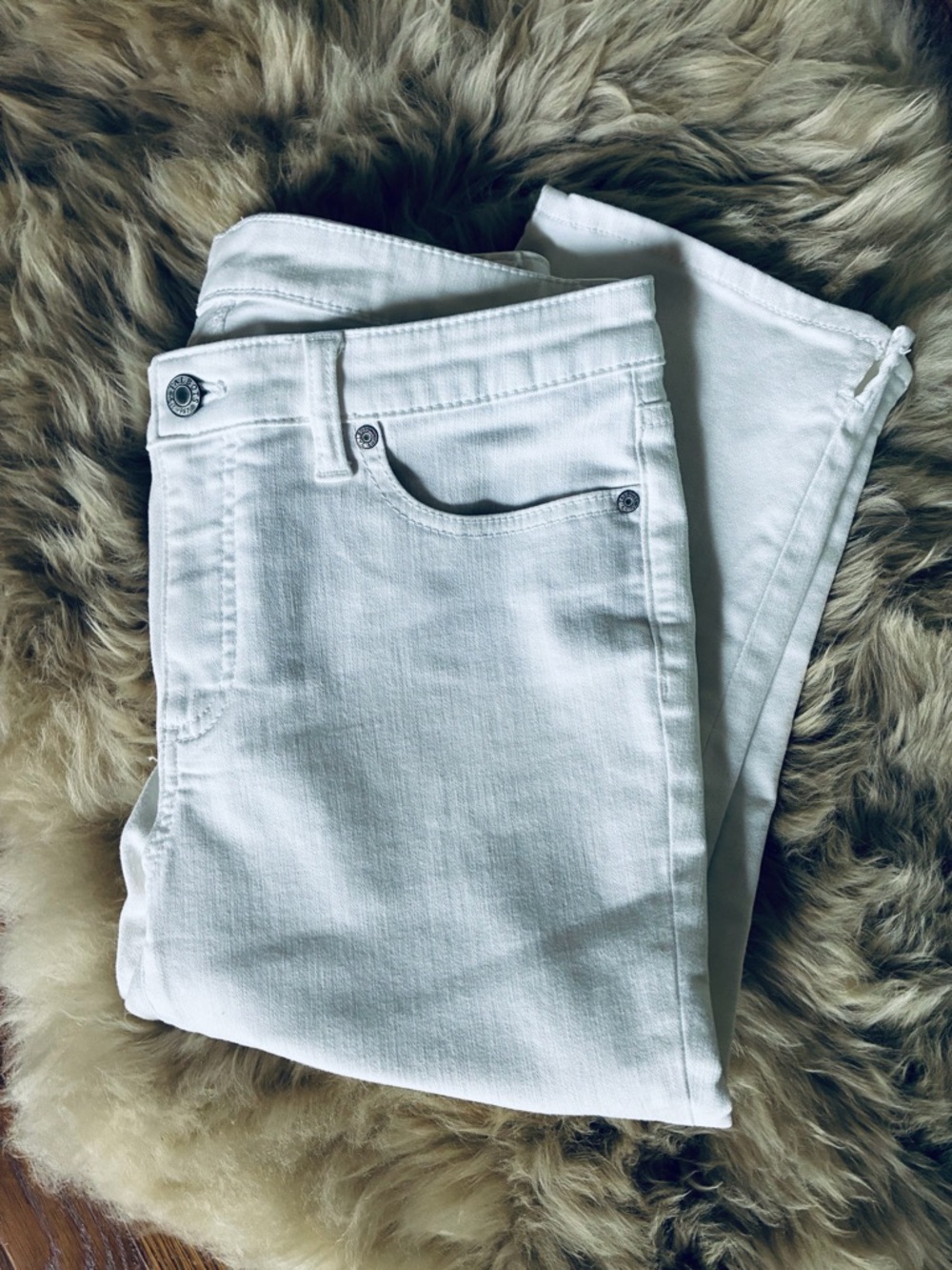 Talbots White Denim Pedal Pusher Capri Pants